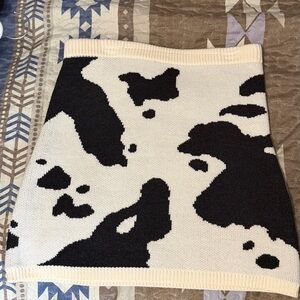Cow Print Women's Knit Skirt